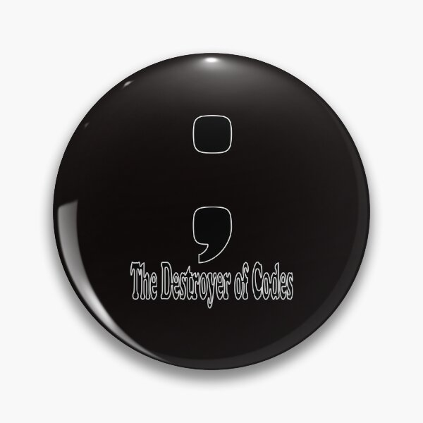 Item preview,  The Destroyer of Codes Missing Semicolon Funny Programmer Gift Sticker designed and sold by BUTTER7FLY.