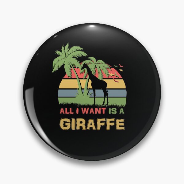 Item preview, All I Want Is A Giraffe Retro Sunset Animal Lover designed and sold by marke770.