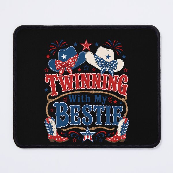 Item preview, Twinning with My Bestie Cowgirl Western Friends Patriotic designed and sold by THREE LITTLE BEANS.