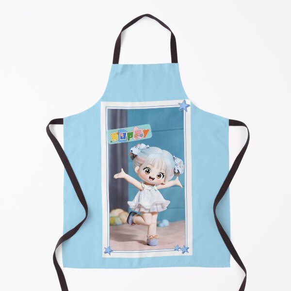 Item preview, Cute 3D Doll in pleated blue striped Dress with Blue Hair Bows designed and sold by Nicole_83.