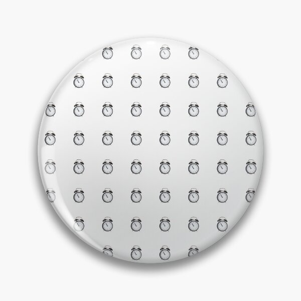 Item preview, Alarm Clock Seamless Pattern - Black and White Retro Clock Print designed and sold by PabloRealePH.