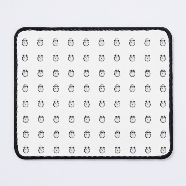 Item preview, Alarm Clock Seamless Pattern - Black and White Retro Clock Print designed and sold by PabloRealePH.