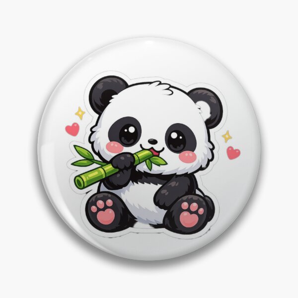 Item preview, Baby panda with bamboo shoot  designed and sold by HeejinDigiBliss.