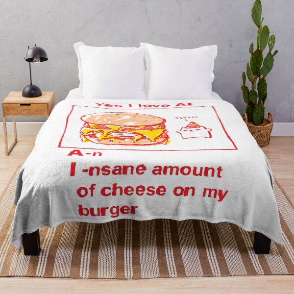 Item preview, Yes I love AI An Insane Amount Of Cheese On My Burger Cat designed and sold by PopcornpunkART.