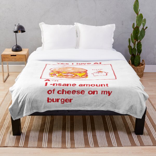 Item preview, Sí, me encanta la IA. Una cantidad increíble de queso en mi hamburguesa. Gato. designed and sold by PopcornpunkART.