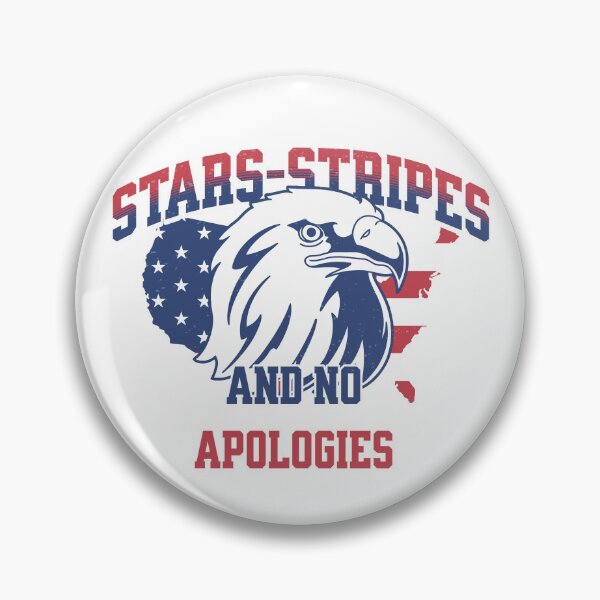 Item preview, Stars Stripes and No Apologies Vintage Eagle 4th of July T-Shirt designed and sold by CurlyDogDesigns.