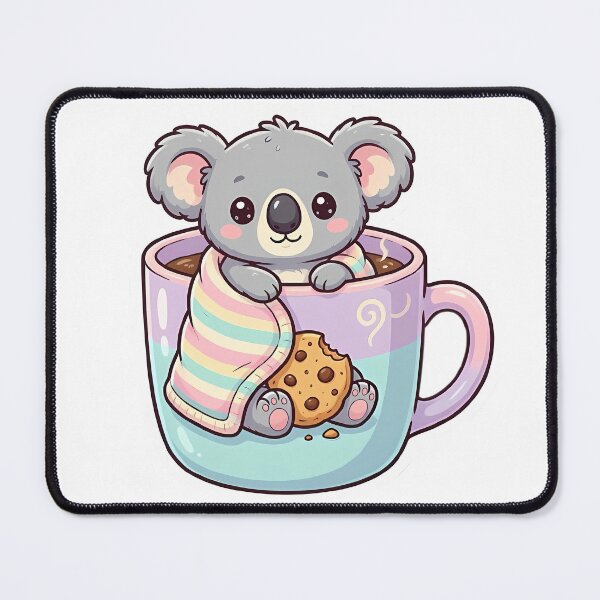 Item preview, Lindo koala kawaii en taza de café con manta designed and sold by YALLABUY.