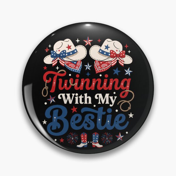Item preview, Twinning with My Bestie Cowgirl Western Friends Patriotic designed and sold by THREE LITTLE BEANS.
