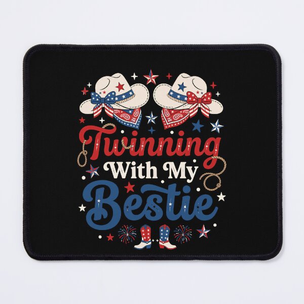 Item preview, Twinning with My Bestie Cowgirl Western Friends Patriotic designed and sold by THREE LITTLE BEANS.