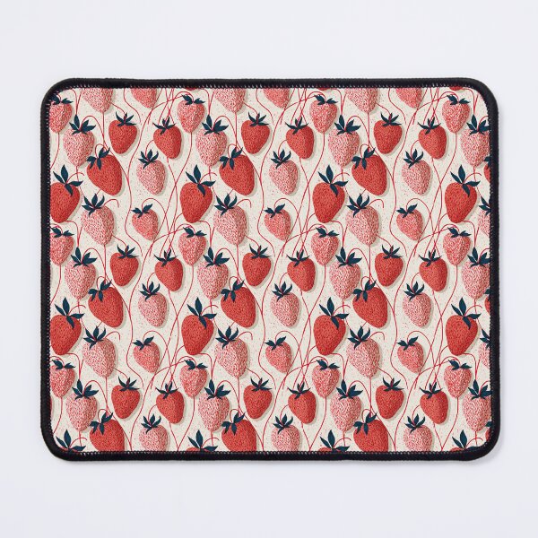 Item preview, Vintage Red Strawberry And Navy Leaf Botanical Pattern designed and sold by igraphixart.