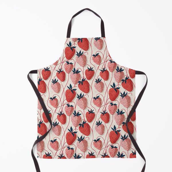 Item preview, Vintage Red Strawberry And Navy Leaf Botanical Pattern designed and sold by igraphixart.