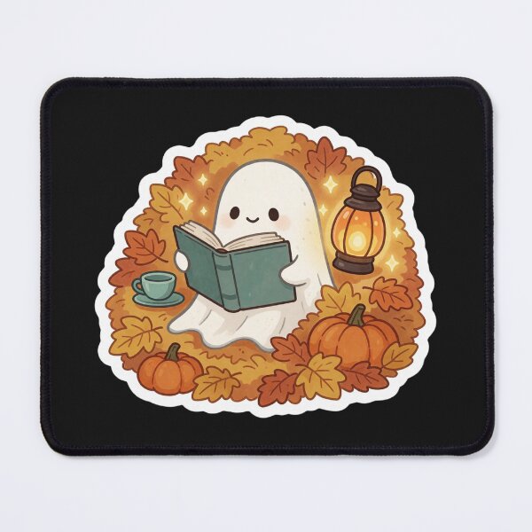 Item preview, Reading Ghost | Cozy Book Lover Halloween designed and sold by AillustriaAK.