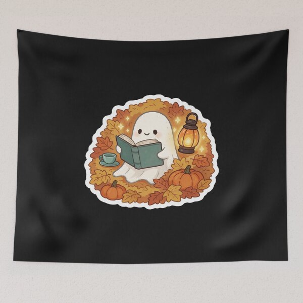 Item preview, Reading Ghost | Cozy Book Lover Halloween designed and sold by AillustriaAK.