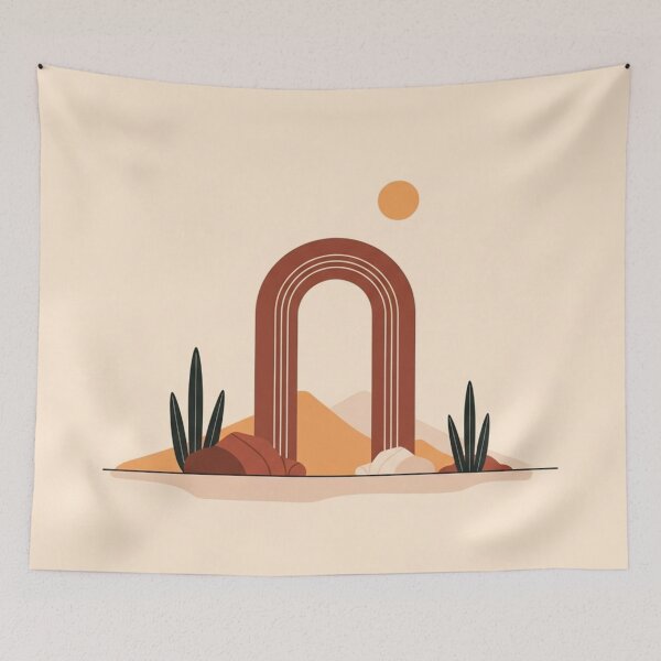 Item preview, Terracotta Mirage: Minimalist Desert Archway designed and sold by TheDenimArt.