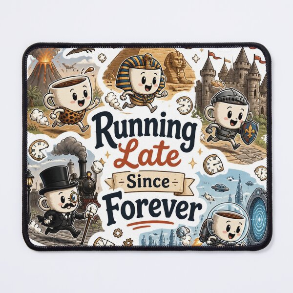 Item preview, Running Late Since Forever Time Traveler Coffee designed and sold by CuteRage.