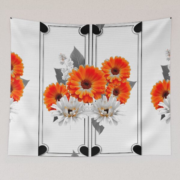 Item preview, Red-Orange Pop Flower Art designed and sold by Dahneray1.
