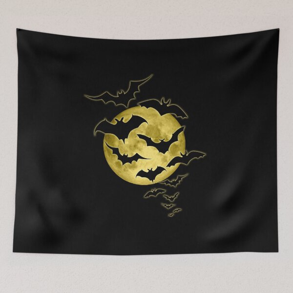 Item preview, Flying Bats Full Moon Halloween Spooky Night designed and sold by marke770.