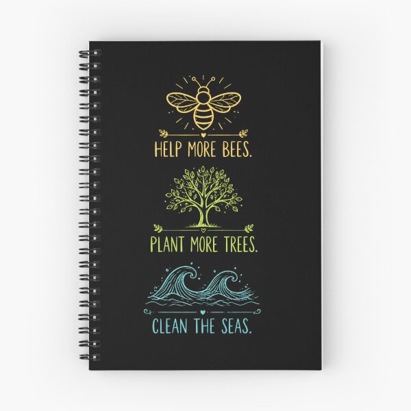 Item preview, Help More Bees Plant More Trees Clean The Seas Environmental Activist Nature Lover designed and sold by FormalDehyena.