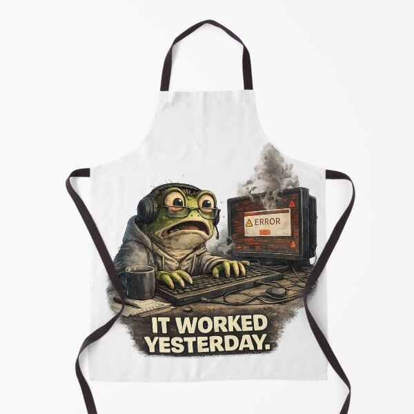 Item preview, It Worked Yesterday Funny Frog T-Shirt designed and sold by RebelVibeX.