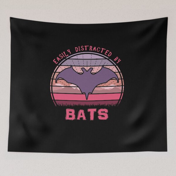 Item preview, Easily Distracted By Bats Retro Sunset Bat Lover designed and sold by marke770.