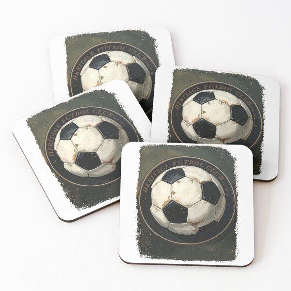 Item preview, Heritage futbol club vintage soccer ball emblem painted distressed badge retro football crest art designed and sold by icemanphotos.