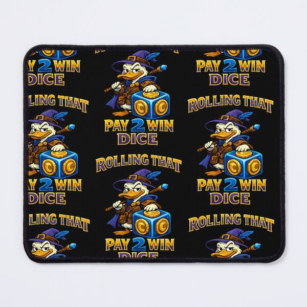 Item preview, Rolling That Pay 2 Win Dice Funny Gamer Duck Design designed and sold by TeeTimeTreasure.