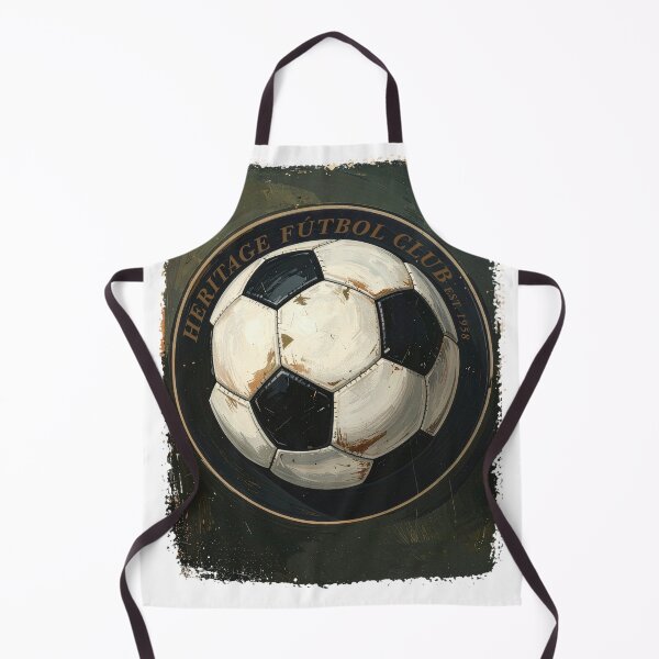 Item preview, Heritage futbol club vintage soccer ball emblem painted distressed badge retro football crest art designed and sold by icemanphotos.