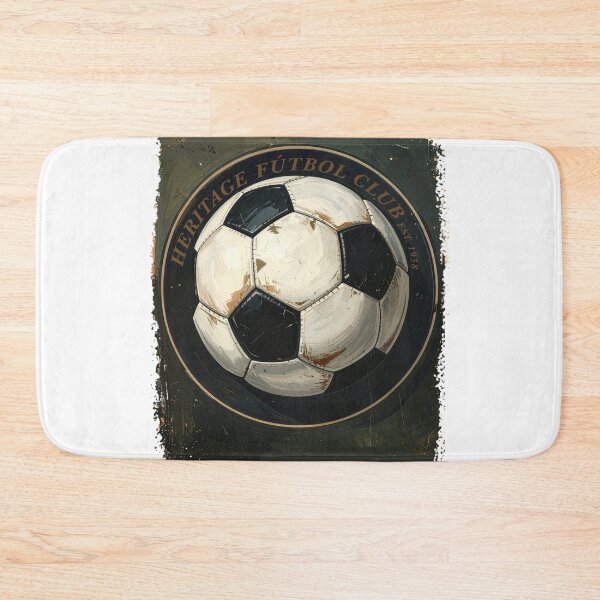 Item preview, Heritage futbol club vintage soccer ball emblem painted distressed badge retro football crest art designed and sold by icemanphotos.