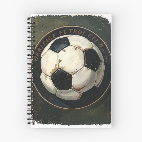 Item preview, Heritage futbol club vintage soccer ball emblem painted distressed badge retro football crest art designed and sold by icemanphotos.