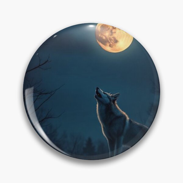 Item preview, Wolf howling moon designed and sold by Black Rose Products .
