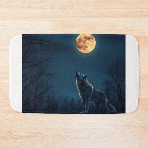 Item preview, Wolf howling moon designed and sold by Black Rose Products .