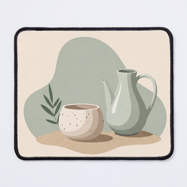 Item preview, Organic Shapes Pottery Illustration - Modern Boho Still Life designed and sold by TheDenimArt.