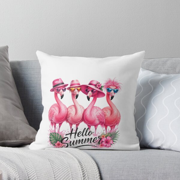 Item preview, Hello Summer Flamingo Tropical Vacation Beach Party designed and sold by FormalDehyena.