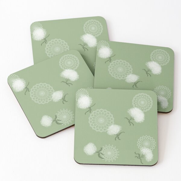 Item preview, Fluffy Queen Anne's Lace on Sage Green  designed and sold by JaygiesDesign.