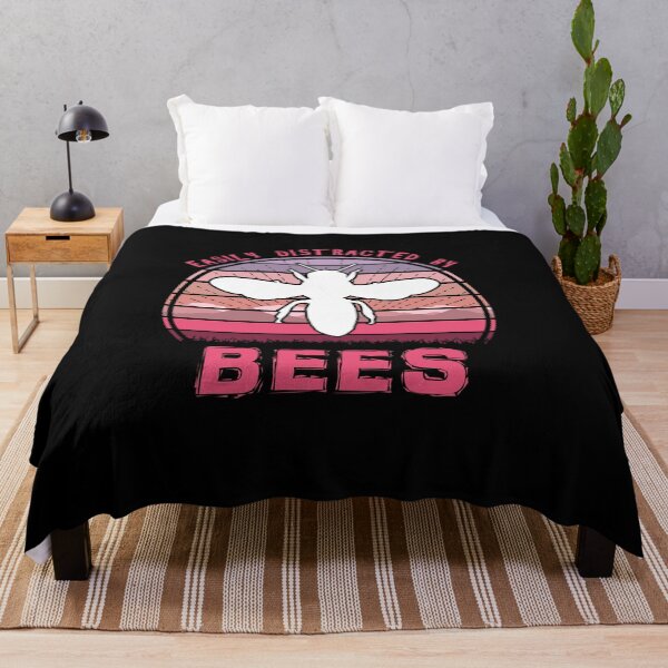 Item preview, Easily Distracted By Bees Retro Sunset Bee Lover designed and sold by marke770.