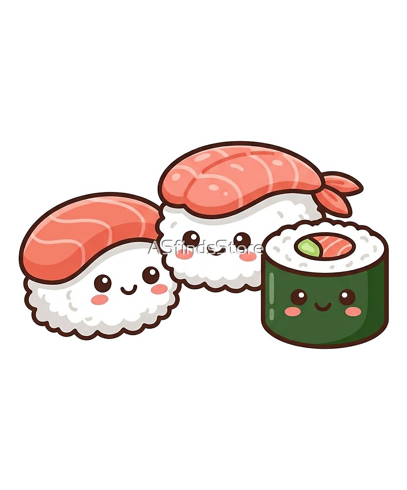 Sushi Friends die-cut sticker