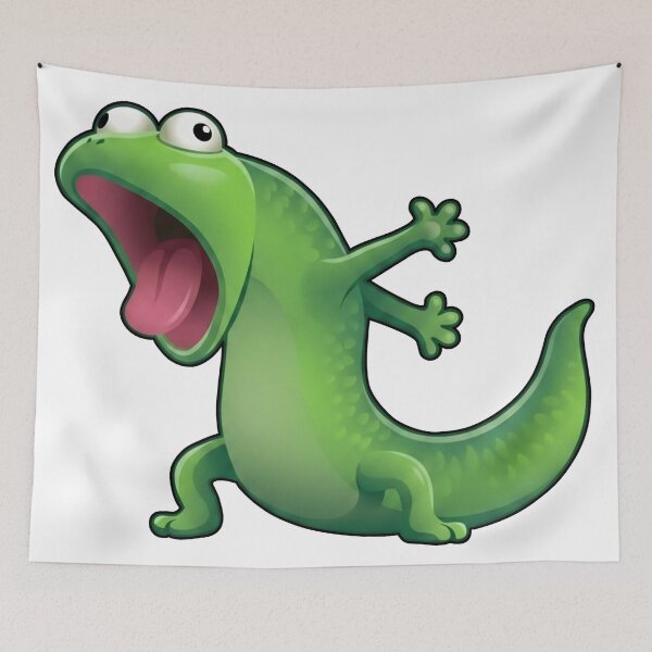 Item preview, Funny Screaming Lizard - Hoppers Fan Art Sticker designed and sold by JEVANStudio.