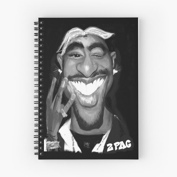 Artikelvorschau, Rapper Tupac Shakur: Gangster-Karikatur zum 55. und 30. Jubiläum entworfen und verkauft von Caricaturas.