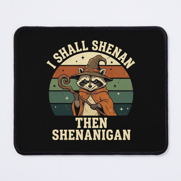 Item preview, I Shall Shenan Then Shenanigan Funny Raccoon Wizard Shirt designed and sold by LunaMagicStudio.