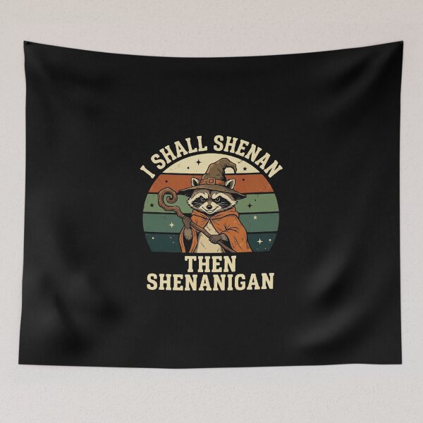 Item preview, I Shall Shenan Then Shenanigan Funny Raccoon Wizard Shirt designed and sold by LunaMagicStudio.