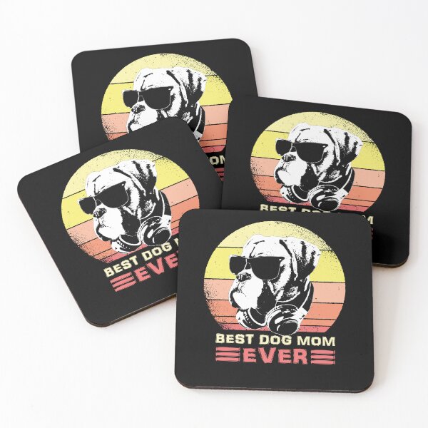 Item preview, Best Dog Mom Ever Retro Sunset Dog Lover designed and sold by marke770.