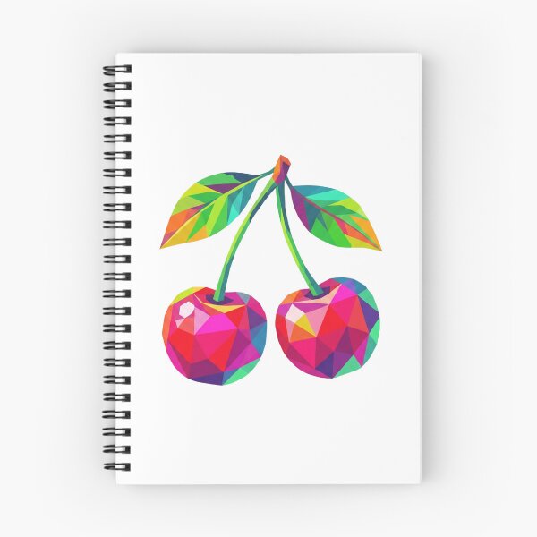 Item preview, Geometric Cherry Low Poly Colorful Fruit Art designed and sold by VintryOff.