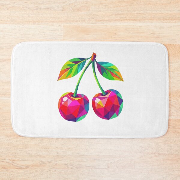 Item preview, Geometric Cherry Low Poly Colorful Fruit Art designed and sold by VintryOff.