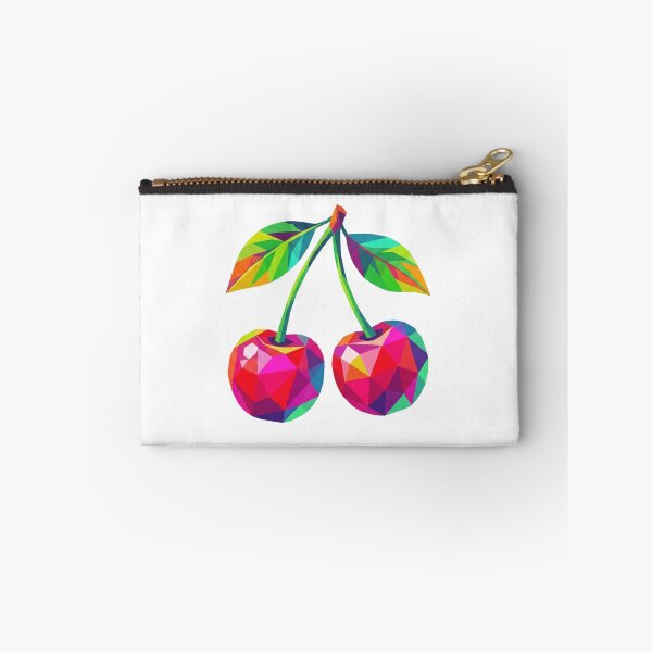 Item preview, Geometric Cherry Low Poly Colorful Fruit Art designed and sold by VintryOff.