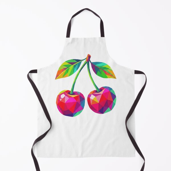Item preview, Geometric Cherry Low Poly Colorful Fruit Art designed and sold by VintryOff.
