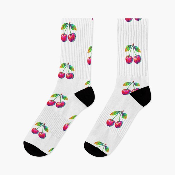 Item preview, Geometric Cherry Low Poly Colorful Fruit Art designed and sold by VintryOff.