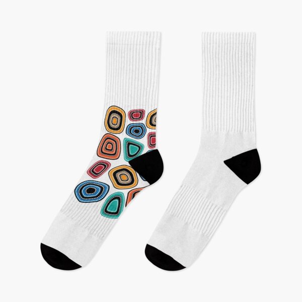Item preview, Modern Aboriginal Inspired Dot Art Pattern ! Vibrant Indigenous Style Mosaic Pebbles ! Colorful Dreamtime Geodes Abstract Pattern designed and sold by Ulikedigital14.