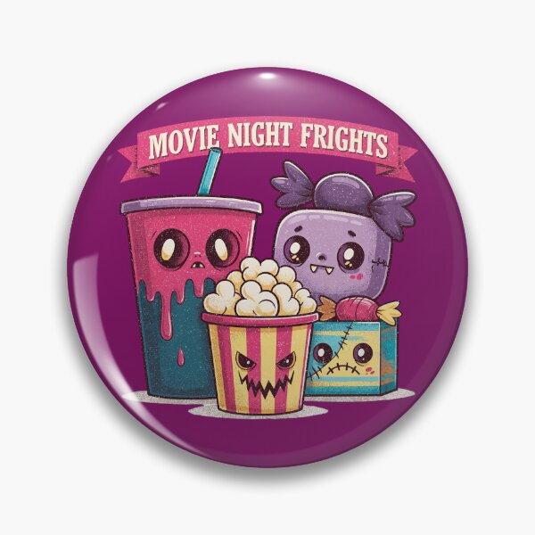 Item preview, Movie Night Frights. Kawaii Spooky Food Characters designed and sold by Anastasiia Yurevych.
