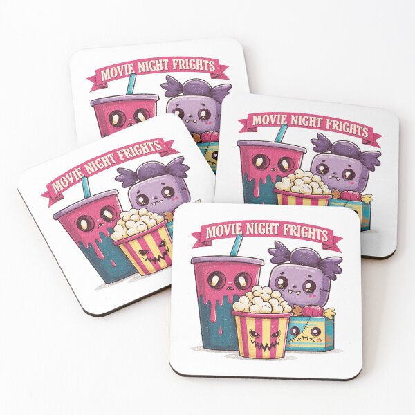 Item preview, Movie Night Frights. Kawaii Spooky Food Characters designed and sold by Anastasiia Yurevych.