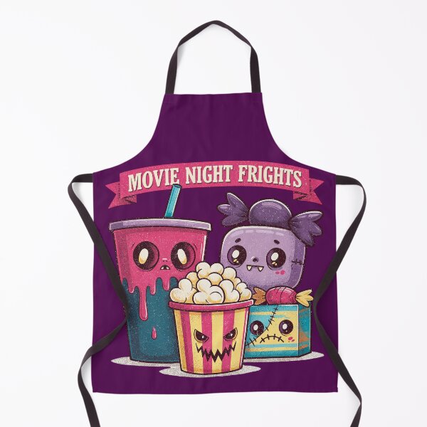 Item preview, Movie Night Frights. Kawaii Spooky Food Characters designed and sold by Anastasiia Yurevych.